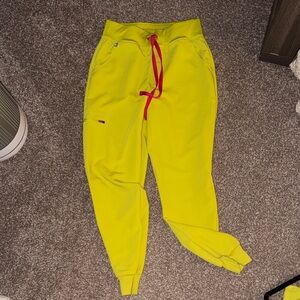 Figs Yellow Jogger Scrub Pants